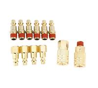 Garosa Coupleur Rapide 12 Pièces Connecteur de Raccord Pneumatique en Fer plaqué Laiton avec Revêtement d'étanchéité 1/4in NPT pour Outils de Compresseur d'air et Atelier