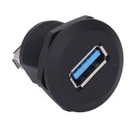 Garosa Coupleur USB 3.0 à Montage sur Panneau, Connecteur fileté étanche à Verrouillage avec Laiton et Matériau PA66 pour Environnements Difficiles -25 ℉ à + 185 ℉