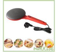 Garosa Crêpière électrique Machine à crêpes électrique 600W, facile à utiliser, multifonction, culinaires poele Prise UE rouge