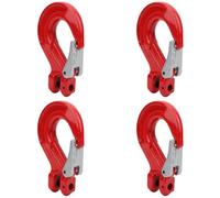 Garosa Crochet de Levage 2 Tonnes avec Loquet de sécurité Grande Ouverture pour Construction Navires et Levage Usine 4 Pièces Acier allié