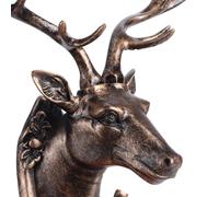 Garosa Crochet Mural Rustique, Crochet de Suspension élégant en or Antique pour la Décoration de la Maison et Porte-clés 6,3 Pouces (Tête de cerf (or antique))