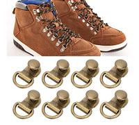 Garosa Crochets de lacet de botte, anneaux de boucle en D avec rivets, 100 pièces, pour chaussures et sacs en cuir