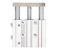 Garosa Cylindre Pneumatique à 3 Tiges, Alésage de 16 Mm, Course de 20 Mm, Cylindre guidé à Double Action avec Tige de Guidage de Type pour Applications D'automatisation Compactes