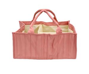 Garosa Diaper Caddy Organisateur Baby Organizer Organizer un Sac de Rangement de Livre de Jouets, Pliable Léger avec Poignée de Transport pour les Voyages ou la Maison (PINK)