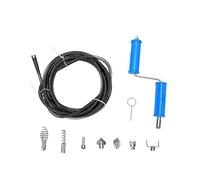 Garosa Drain Snake Câble de Nettoyage pour Tarière de Vidange 9,84 Pieds 10 Mm 12 Mm 16 Ressort Flexible avec 6 Têtes de Adaptateur de Perceuse pour Cuisine, Salle de Bain, évier de