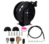 Garosa Enrouleur de Tuyau de Nettoyeur Haute Pression, Enrouleur de Tuyau de Laveuse électrique Rétractable Robuste avec Système de Rembobinage Automatique et Verrouillage de Longueur,