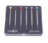 Garosa Ensemble de Pilotes de Vis de Réparation de Montre en Acier Inoxydable, Base Non Glissante, Poignée Rotative pour Un Fonctionnement Facile, Le Jeu du Pilote de Vis de Réparation