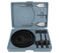 Garosa Ensemble de Scies-cloches en Acier au Carbone avec Boîte de Rangement pour Plafond en Plaques de Plâtre, Kit de Scies-cloches Multifonctions Efficaces 18 Pièces, Lames de Scie de