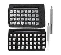 Garosa Ensemble de Tampons Lettres Majuscules et Chiffres en Alliage de Zinc, Outil de Poinçonnage pour Cuir, Artisanat DIY