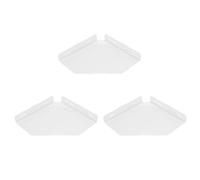 Garosa Ensemble d'étagères d'angle en Acrylique, 3 Pièces, étagères Murales Flottantes Transparentes pour Salle de Bain, Cuisine, Salon, 10 LB, Organisateur Peu Encombrant avec Installation Facile