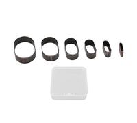 Garosa Ensemble D'outils de Découpe pour Cuir, Matrices de Découpe pour Cuir de 10 Mm, 13 Mm, 16 Mm, 19 Mm, 22 Mm, 25 Mm de Long, Forme Ovale, en Acier allié pour Travaux Manuels en