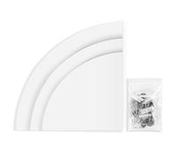 Garosa Étagère d'angle Flottante 3 Pièces, Support de Rangement Mural pour Livres, Décoration de CD sans Matériel Visible pour Salon Bureau Cuisine