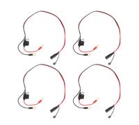 Garosa Faisceau de Câbles de Chargeur de Batterie, 4 Pièces, avec Fusible 20A pour une Installation Facile, adapté au Chargeur NOCO, Câble en PVC 16awg