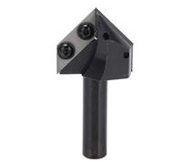 Garosa Fraise à Rainurer en Carbure de Tungstène de Type V, Mèche de Routeur à Tige de 1/2 Pouce pour le Travail du Bois, Fraise à Rainurer à 90 à 120 Degrés pour Bois Dur, Liège, d'ingénierie