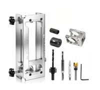 Garosa Gabarit de Charnière de Porte en Alliage D'aluminium, Kit de Gabarit de Charnière pour Charnières de 2.5 à 5 Pouces avec Embout de Centrage Automatique et Poignées Ergonomiques