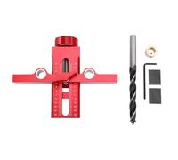 Garosa Gabarit de Quincaillerie D'armoire à Double Trou, Outil D'installation de Porte D'armoire en Alliage D'aluminium avec un Espacement des Trous de 6 Cm pour une épaisseur de