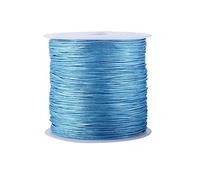 Garosa GLOGLOW Cordon Satin Nylon Rattail, 0.8mm x 100m, 20 Couleurs, pour Collier Bracelet Perles Noeud Chinois