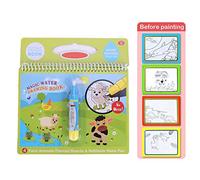 Garosa GLOGLOW Livre de Coloriage Magique à l'eau avec Stylo, Réutilisable, Thème Ferme, pour Enfants 3 Ans et Plus, 15,5 x 19 cm