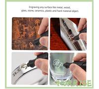 Garosa Graveur stylo de gravure électrique, mini machine à graver sans fil, outils de sculpture, kit de bureau materiel Bleu Rouge