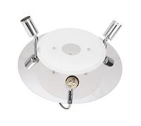 Garosa GU10 Plafonnier 3 Têtes, Moderne Rond | Construction acrylique en acier inoxydable, tension 85-265V Compatible, prise de Base GU10, éclairage de café de salon de