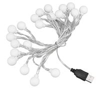 Garosa Guirlande Lumineuse LED Globe 20 Perles, USB, Blanc Chaud, Étanche IP43, 3 Mètres, Décoration Intérieur Extérieur