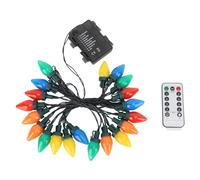 Garosa Guirlande Lumineuse Noël C9 Multicolore Forme Fraise 5 Mètres 20 LED Étanche Décoration Extérieur et Intérieur pour Cour, Maison, Fête et Mariage Ambiance Lumineuse Colorée