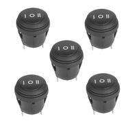Garosa Interrupteur à Bascule SPST 3 Positions 10A/125V 6A/250V Lot de 5 Installation Interrupteur à Bascule à Enclenchement Rond pour Voiture et Bateau