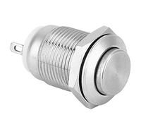 Garosa Interrupteur à Bouton-poussoir en Métal, Bouton de Réinitialisation momentané en Acier Inoxydable de 12 Mm, 5 Pièces pour Projets électroniques et Applications Industrielles (Gaotou)