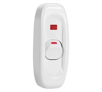 Garosa Interrupteur Marche/arrêt 250 V CA 10 A avec Câble intégré pour Lampe de Table, de Bureau, Miroir ou Murale, avec Témoin Lumineux LED. (White)