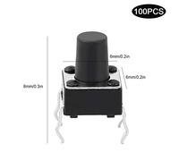Garosa Interrupteur Tactile 100 Pièces Interrupteur à Bouton-poussoir