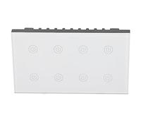 Garosa Interrupteur Tactile Intelligent à 8 Gangs, Panneau sans Fil avec Minuterie et Commande Vocale, Idéal pour la Domotique AC100-240V