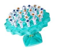 Garosa Jeu d'arbre d'équilibre, Puzzle Interactif à Empiler pour Enfants, Jouet 'Arbre 'équilibre en Plastique Respectueux de l'environnement avec 24/48 Astronautes, Jeu de société Familial