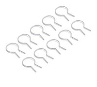 Garosa Jeu D'attaches de Clôture Torsadées, 100 Pièces, en Acier galvanisé Durable, pour Installation de Clôture à Maillons de Chaîne, adapté aux Projets de Jardin (Circulaire)
