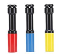 Garosa Jeu de 3 Douilles de Protection de Roue à Paroi Fine, Douilles Profondes à Impact Extra Longues 17, 19, 21 Mm, Colorées en Alliage Cr Mo avec Boîte de Protection, pour