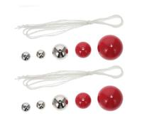 Garosa Jeu de Boules à Pendule Unique, 10 Pièces, Boules en Acier et en Plastique avec 2 Cordes pour Expériences de Physique, Enseignement en e Mécanique (Ensemble de 5 Billes à Pendule