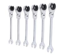 Garosa Jeu de Clés à Cliquet, Tête Flexible Ouverte, Engrenage à 72 Dents, 10 Mm à 17 Mm pour les Espaces Restreints et l'utilisation de Tubes de Climatisation