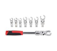 Garosa Jeu de Clés Mixtes à Cliquet, Acier au Chrome Vanadium, Tête Rotative 180, Outil Universel 9 Pièces pour la Mécanique et les Projets de Bricolage