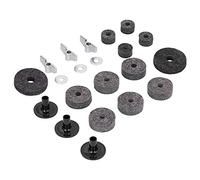 Garosa Jeu de Feutres de Cymbale 21 Pièces avec écrous à Oreilles en Acier Inoxydable et Feutres D'embrayage pour Accessoire de Remplacement de Matériel de Batterie