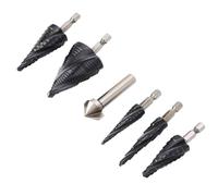 Garosa Jeu de Forets étagés M35 Kit de Forets étagés en Cobalt 4 Cannelures 1 Tige de 4 Pouces 5 Pièces pour le Perçage des Métaux Durs en Acier Inoxydable électriciens Utilisateurs de Bricolage