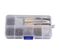 Garosa Jeu de Vis à Lunettes, Kit de Réparation de Cadre avec Support de Nez et Embout de Tournevis, pour Accessoires de Réparation de Gadgets de Téléphone de Montre de Lunettes (500PCS)