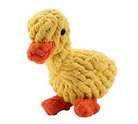 Garosa Jouet à mâcher pour Chien et Chiot Canard à Corde tressée Nettoyage des Dents Interactive avec Coton Formation Dentition Saine