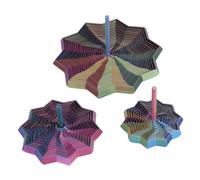 Garosa Jouet Sensoriel étoile imprimé en 3D, 3 Pièces, Doigt Polygonal Rotatif, Fidget avec Poignée pour la Concentration, Soulagement du Stress et de l'anxiété (Jaune Bleu Violet)