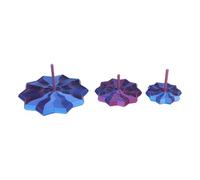 Garosa Jouet Sensoriel étoile imprimé en 3D, 3 Pièces, Doigt Polygonal Rotatif, Fidget avec Poignée pour la Concentration, Soulagement du Stress et de l'anxiété (Purple)