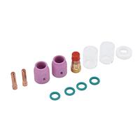Garosa Kit d'accessoires de Soudage TIG 12 Pièces, Ensemble de Pinces de Buse en Céramique pour Lentille à Gaz en Verre de qualité Supérieure pour WP 17/18/26, Haute stabilité, Faible Dilatation