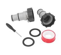 Garosa Kit d'adaptateur de Tuyau de Piscine fileté à Pince, Connecteur de Tuyau en PVC de 1,5 à 1,25 Pouces pour Pompe de Piscine et Systèmes de Machine à Laver avec Rondelles et Colliers de Serrage