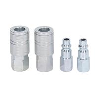 Garosa Kit de Bouche de Coupleur d'air, Raccords de Connexion Rapide de 3/8 Pouces, Construction en Acier traité Thermique, 3/8 Pouces de Haute qualité, Six Balles de verrouillage. Convient pour