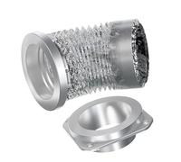 Garosa Kit de Joint Hermétique à Alignement Automatique avec Raccord D'évent de Sèche-linge avec Tuyau en Aluminium pour Ventilation D'échappement de Sèche-linge, Installation Facile