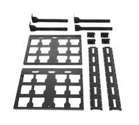 Garosa Kit de Rayonnage à 2 étagères pour Système de Stockage D'emballage, Cadre Robuste en Acier au Carbone avec Rail E Vertical étendu de 23,6 Pouces, pour Atelier de Garage de