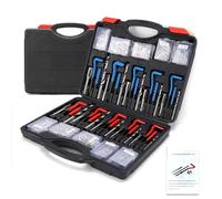 Garosa Kit de Réparation de Filetage Hélicoïdal 261 Pièces Inserts en Acier de qualité Supérieure pour Restaurer Les Filetages Endommagés dans la Réparation Automobile et Moteur M5 M6 M8 M10 M12 1/4