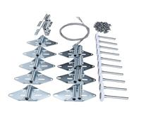 Garosa Kit de Rouleaux de Porte de Garage en Nylon, 7 Pièces, | Roulements étanches 6200-ZZ, Charnières Galvanisées, Supports Supérieurs, Câbles en Acier, Charge de 160 Livres, Roulement